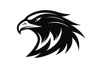 Obraz premium Stylized Eagle Head Silhouette Vector Design for Print