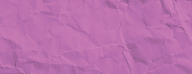 Fototapeta premium Pink crumpled paper background with a textured, wrinkled style. The background features a pink color, adding a soft, artistic touch. Paper texture background vector. Pink background.