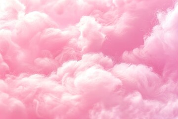 Fototapeta premium Colorful pink fluffy cotton candy background, soft color sweet candyfloss, lovely valentine concept, abstract blurred dessert texture