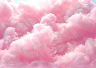 Colorful pink fluffy cotton candy background, soft color sweet candyfloss, lovely valentine concept, abstract blurred dessert texture