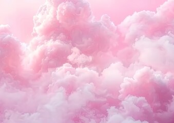 Fototapeta premium Colorful pink fluffy cotton candy background, soft color sweet candyfloss, lovely valentine concept, abstract blurred dessert texture