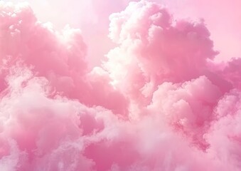 Colorful pink fluffy cotton candy background, soft color sweet candyfloss, lovely valentine concept, abstract blurred dessert texture