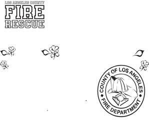 los anageles fire silhoutte vector