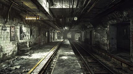 Abandoned Subway Station: A Post-Apocalyptic Vision