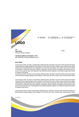 Abstract Corporate Business Style Letterhead Design Vector Template For Your Project.