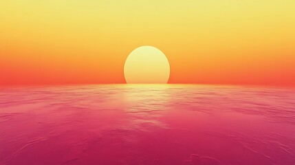 Obraz premium Vibrant sunset over calm ocean. (10)