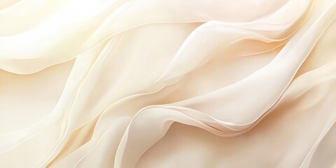 Obraz premium Shimmering flowing fabric in dreamy pastel tones creates a soft elegant and sensual abstraction The delicate transparent layers of satin like material billow and curve