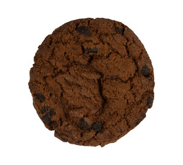 chocolate cookie isolated on white