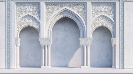 Obraz premium Elegant Islamic Architecture Three Arched Entryway Design