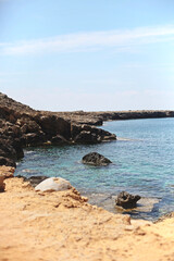 Cyprus Seascape: Rocky Coastline, Crystal Clear Waters, and Untouched Mediterranean Beauty