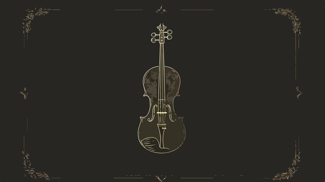 Classical Violin String Instrument Vector Icon