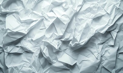 Fototapeta premium Wrinkled white paper forms complex abstract textured surface.