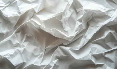 Obraz premium White paper is wrinkled and creates abstract texture.