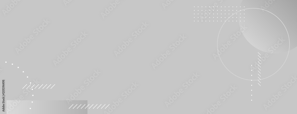 Poster gray background with geometric patterns. the background is smooth and features light gray circles an