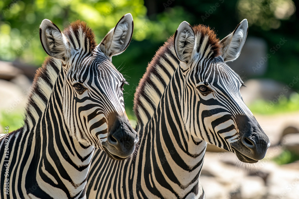 Poster image of a beautiful animals in zoo generative ai