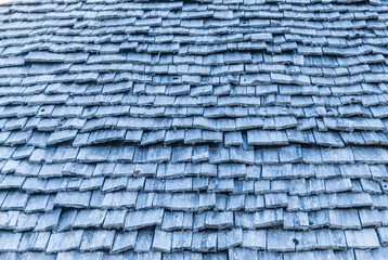The roof is covered with wood chips Swiss Alps