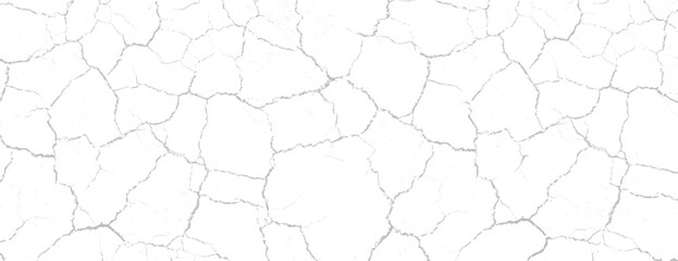 White cracked texture background, featuring a white background with a dry, cracked pattern. The white background adds a rustic feel. Dry cracked soil texture background. White background vector.