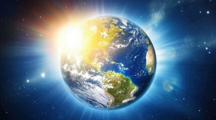 Spectacular Sunrise: Earth's Splendid Outlook as Observed from the Depths of Space