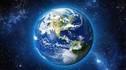 Obraz premium Spectacular Sunrise: Earth's Splendid Outlook as Observed from the Depths of Space