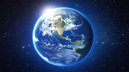 Spectacular Sunrise: Earth's Splendid Outlook as Observed from the Depths of Space