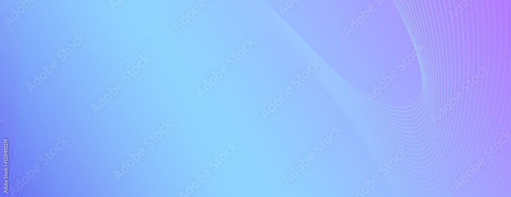 Poster Gradient background with smooth blue and purple hues. The background features subtle wave patterns and a soft, flowing texture. Wavy line pattern background. Purple background vector.