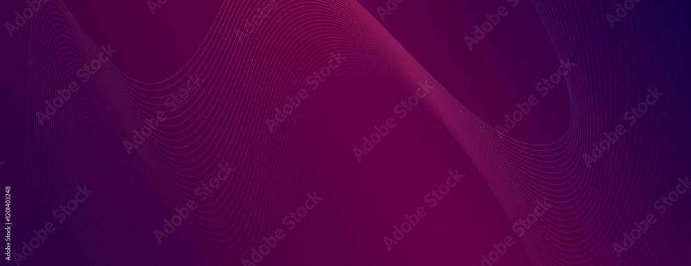 Poster abstract purple background with smooth gradients and wave patterns. the purple background has a soft