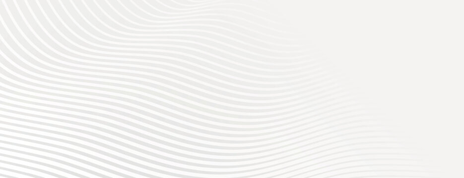 Fototapeta Wavy line background with a minimalist style. The background is light gray with a smooth texture. Light gray enhances the modern look. Modern wavy line pattern background. White background vector.