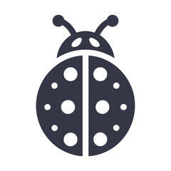 Minimalist Ladybug Icon Design.