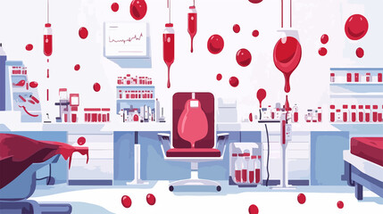 Wide Angle Blood Donation Design with Centered Composition