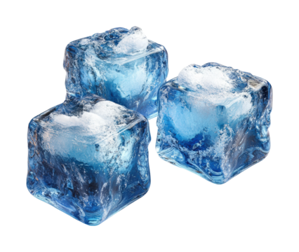 Ice cubes icon high fidelity graphic design clean background minimalist view cool concept for refreshing drinks isolated on transparent background png
