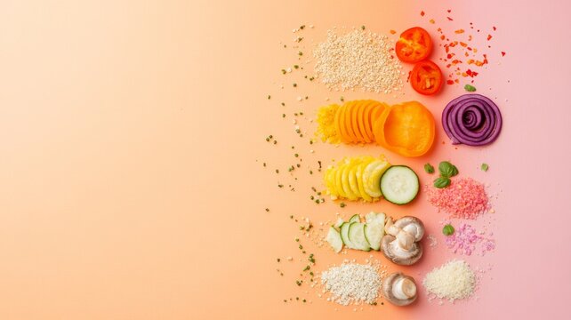 A visually stunning pizza with colorful, artistic topping arrangements