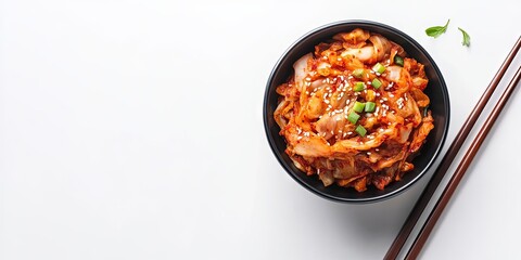 Kimchi: Spicy Fermented Cabbage Dish with Sesame Seeds
