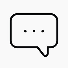Speech bubble flat icon vector