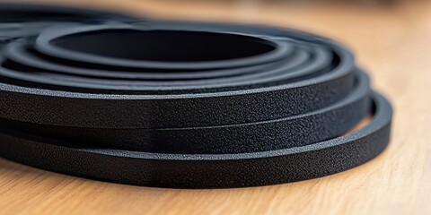 Foam CR Neoprene strips featuring a single sided adhesive tape offer excellent insulation properties. This strong adhesive CR Foam strip is ideal for various applications requiring durable insulation.