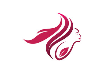 Elegant Abstract Logo Vector Template for Women's Salons