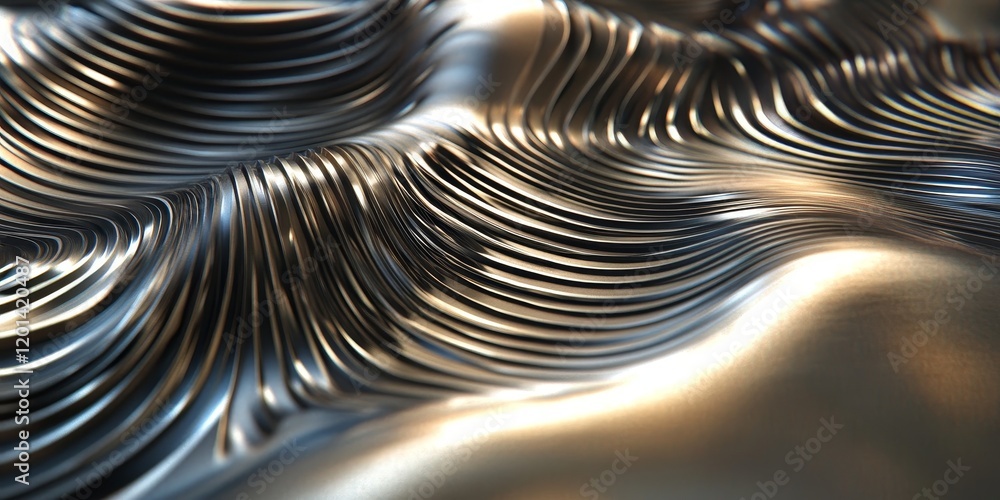 Poster Laser beam trace on titanium showcases intricate patterns and highlights the unique properties of titanium. The trace of the laser beam on titanium creates stunning visuals and textures.