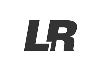 LR Techno Editable Font Logo For Corporate Branding. Bold, Futuristic Design With Unique Typographic Ideas. Minimal Custom Type And Dynamic Letter