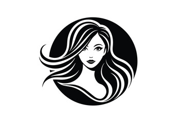 Elegant Abstract Logo Vector Template for Women's Salons