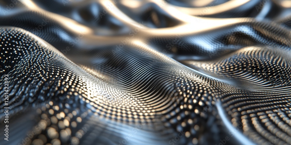 Poster Laser beam trace on titanium showcases intricate patterns and highlights the unique properties of titanium. The trace of the laser beam on titanium creates stunning visuals and textures.