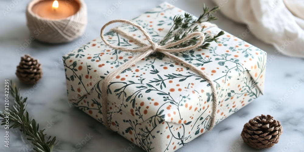 Poster gift wrapping paper for home decor is available, complete with twine. this combination of wrapping p