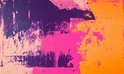 Abstract Grunge Background with Orange, Pink, and Purple Gradient