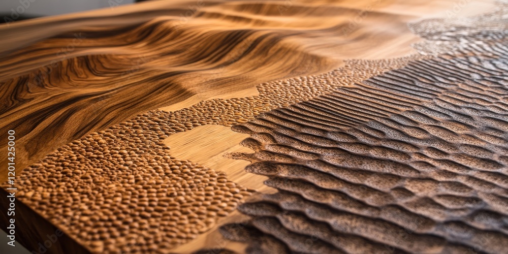 Poster the surface of the table features a grainy texture, showcasing a detailed backdrop composed of vario