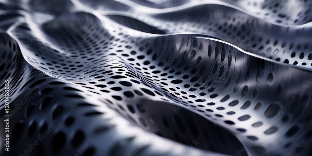 Poster Laser beam trace on titanium showcases intricate patterns and highlights the unique properties of titanium. The trace of the laser beam on titanium creates stunning visuals and textures.