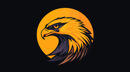 Obraz premium Detailed hawk animal vector logo artwork for branding and design projects