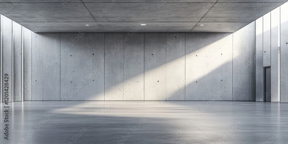 Aufkleber empty concrete floor and wall create a minimalist space, showcasing the stark beauty of an empty con