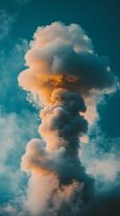 Billowing clouds of smoke transforming into organic shapes, soft gradients blending into rich contrasts of shadow and light, ethereal mystery.