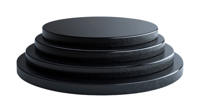 Black podium icon on graphic design minimalist style high fidelity digital isolated on transparent background png