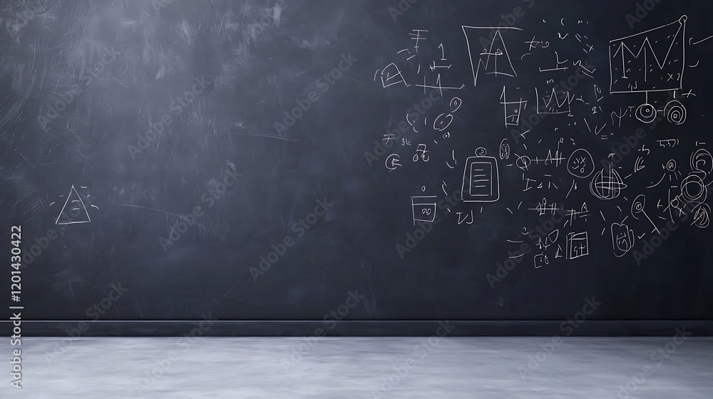 Poster a blackboard displaying a complex eigenvalue problem and solution