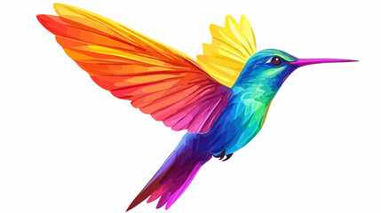 Fototapeta premium Detailed Hummingbird Vector Silhouette for Designs | Isolated on White