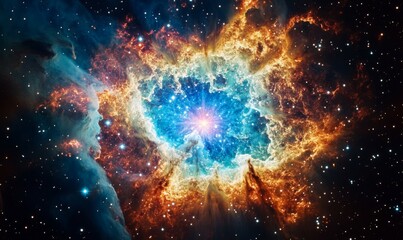 A massive star undergoes a supernova explosion, astronomical phenomenon, supernovae explosion, energetic release